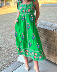 Floral Knotted Straps Midi Dress