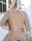 Harper Striped Patchwork Loose Long Sleeve Top