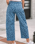 Leopard High Waist Straight Jeans