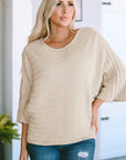 Ella Ribbed Knit Dolman Sweater