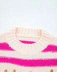 I KNOW WHAT I WANT Sequin Colorblock Stripe Sweater
