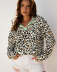 Laurel Leopard V Neck Blouse