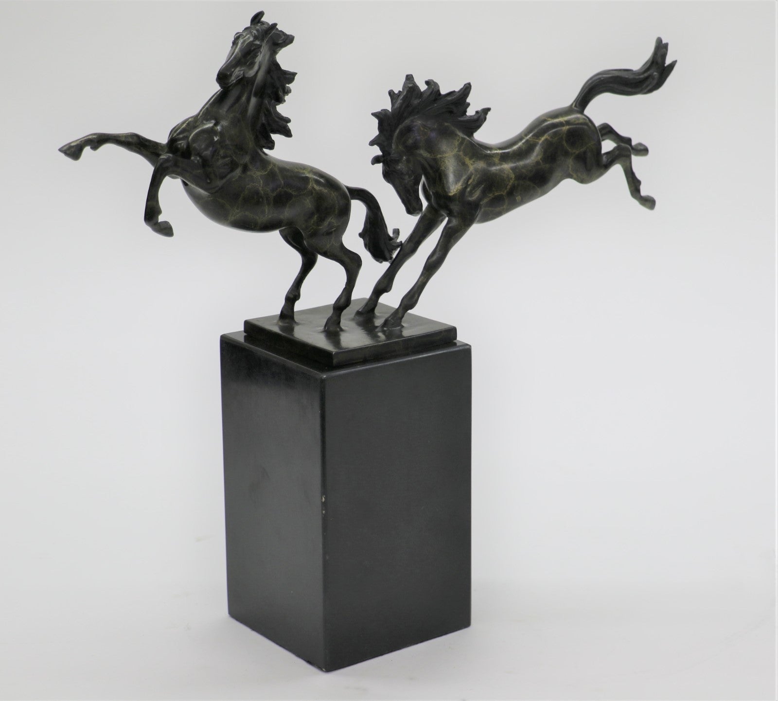 Museum Quality Two Running Horses Limited Edition Bronze Masterpiece Sculpture