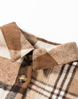 Plaid Double Flap Pocket Button-Up Shacket