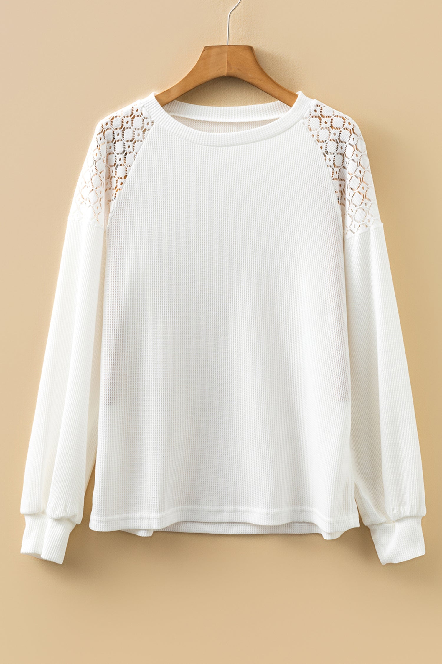 Ava Sleeve Textured Pullover Long Sleeve Top