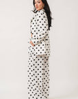Long sleeve polka dot blazer and pants set