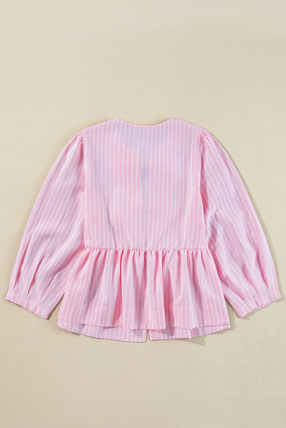 Stripe Bow Tie Front Blouse