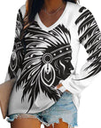 Baha Ranch Western Print Long Sleeve top