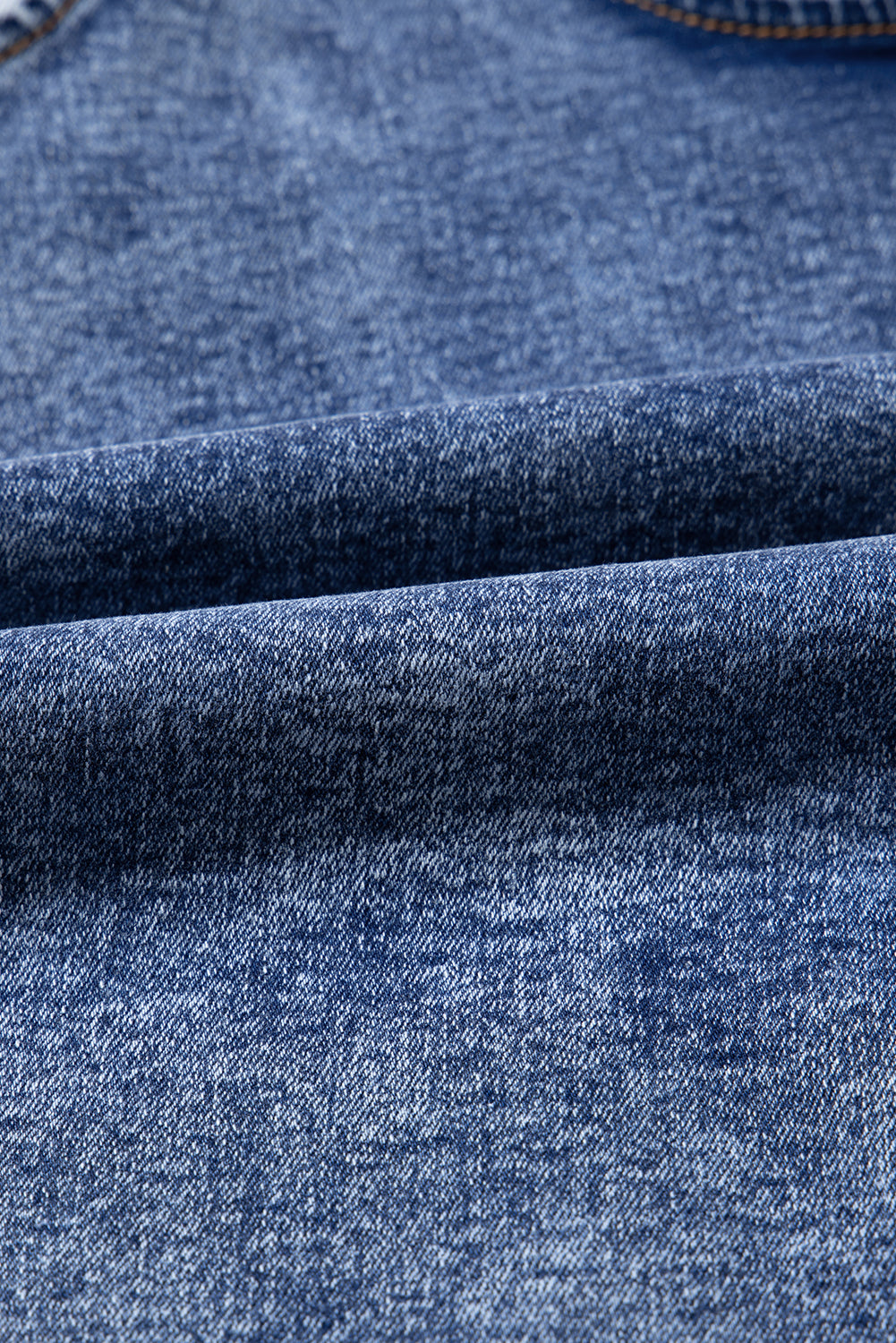 Denim Sleeveless Scoop Neck Patch Pocket Romper