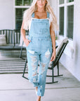 Sophia Constructed Bib Distressed Overalls