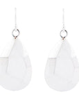Faceted Sterling Silver Drop Earrings