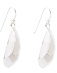 Faceted Sterling Silver Drop Earrings