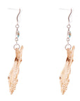 Fan of Rattan Blue Turquoise and Sterling Silver Earrings