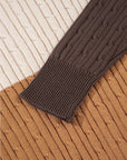Madison Colorblock Cable Knit Sweater