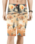 Southwestern Desert Men's Beach Board Shorts