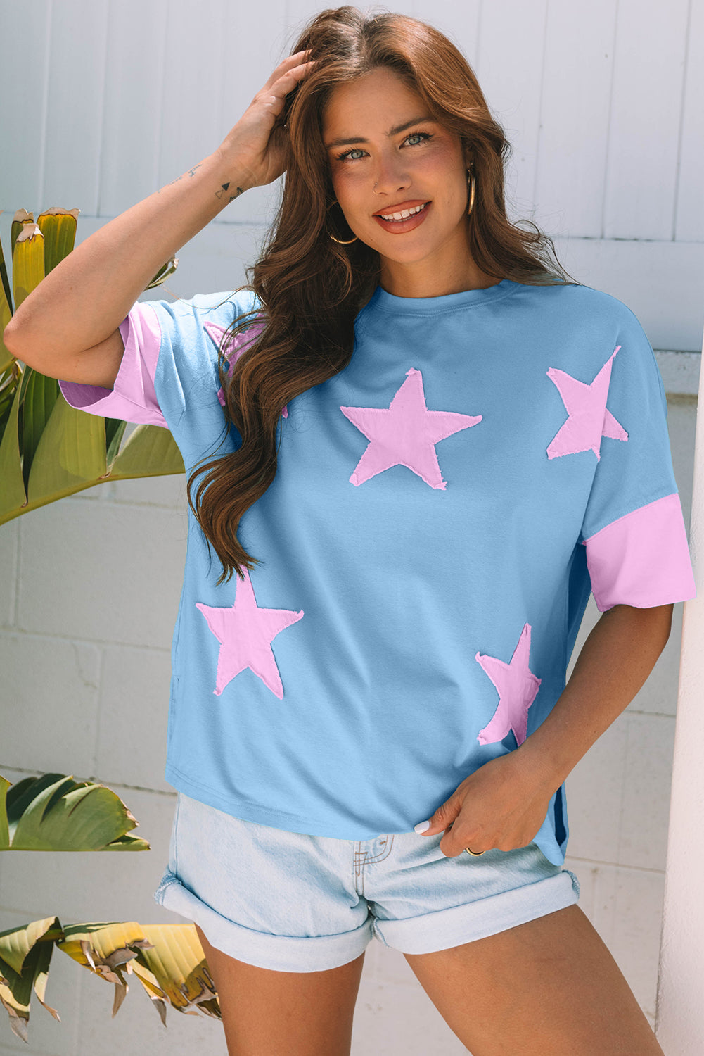 Star Patchwork Short Sleeve T-Shirt