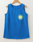 Sun Sleeveless Graphic Tank Top