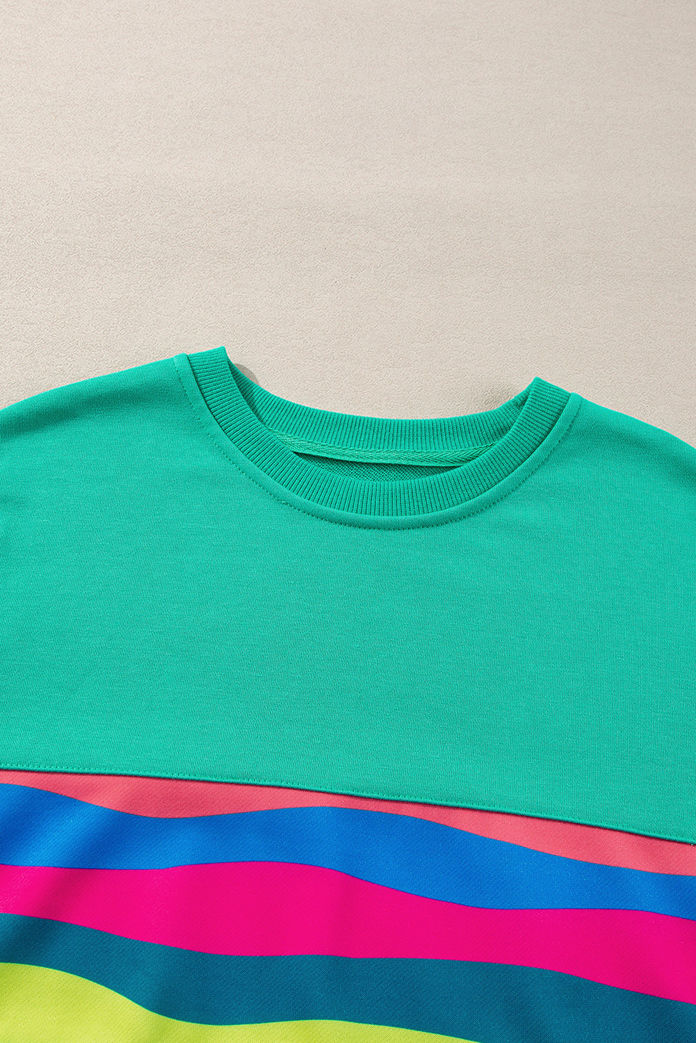 Stripe Patchwork Long Sleeve Top