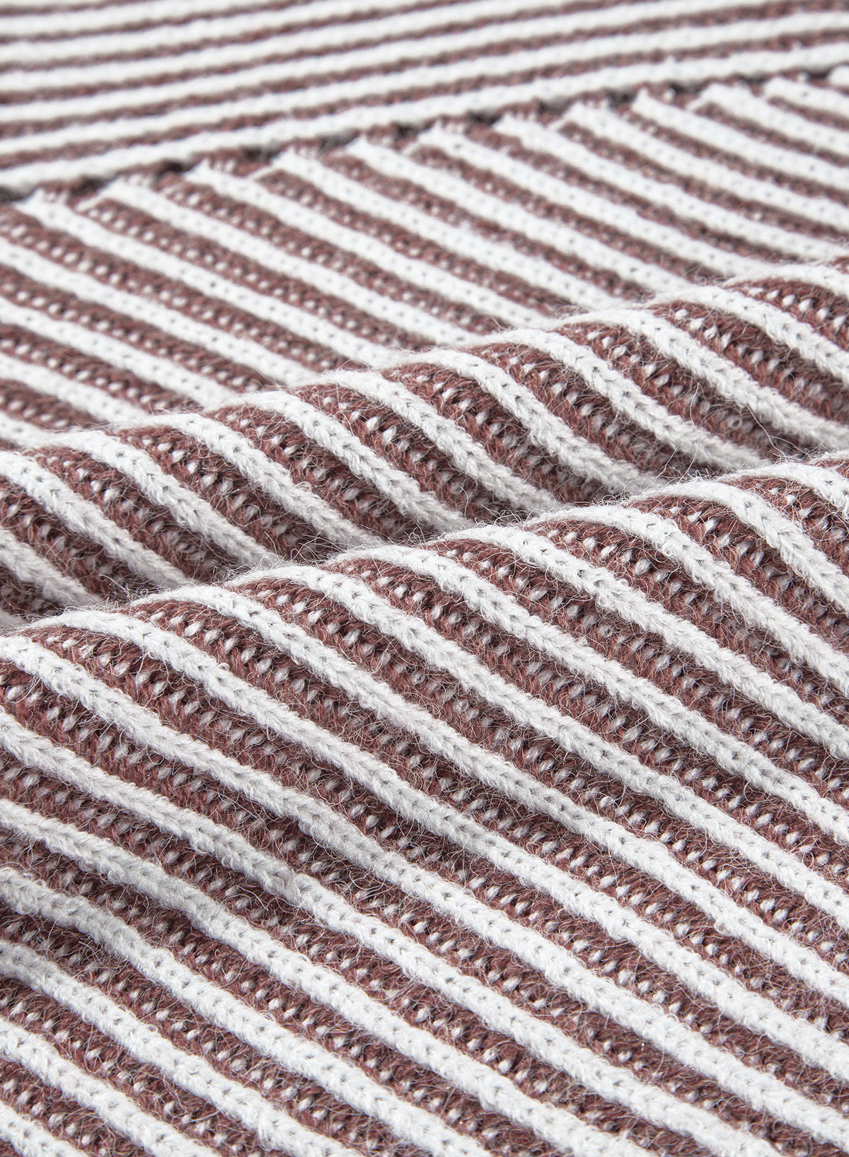 Stripe Ribbed Knit Boat Neck Sweater