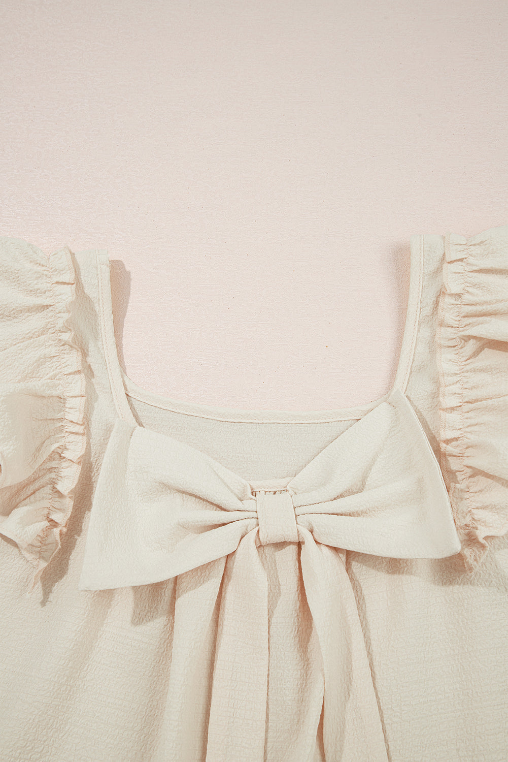 PB Bow Tie Ruffle Sleeve Top