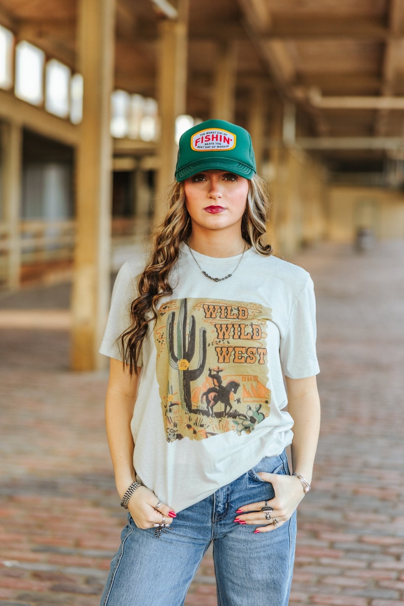 Fishin&#39; Beats Workin&#39; Patch Trucker Hat