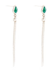 Fringed Green Onyx Earring