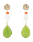Garden Dreams Lime Turquoise Post Earrings