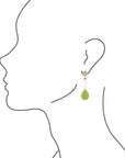 Garden Dreams Lime Turquoise Post Earrings