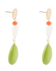 Garden Dreams Lime Turquoise Post Earrings