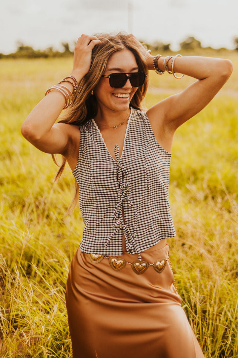 The Hattie Heart Belt in Gold