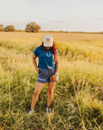 The Cowgirl Club Scuba Shorts in Indigo