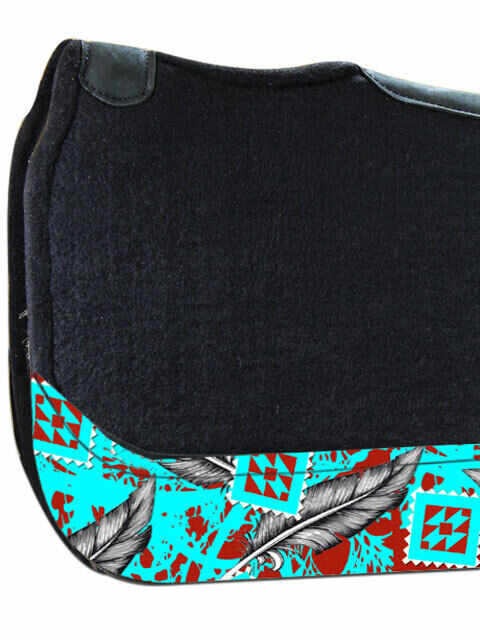 HILASON 31 In X 30 In Western Horse 100% Wool Felt Saddle Pad