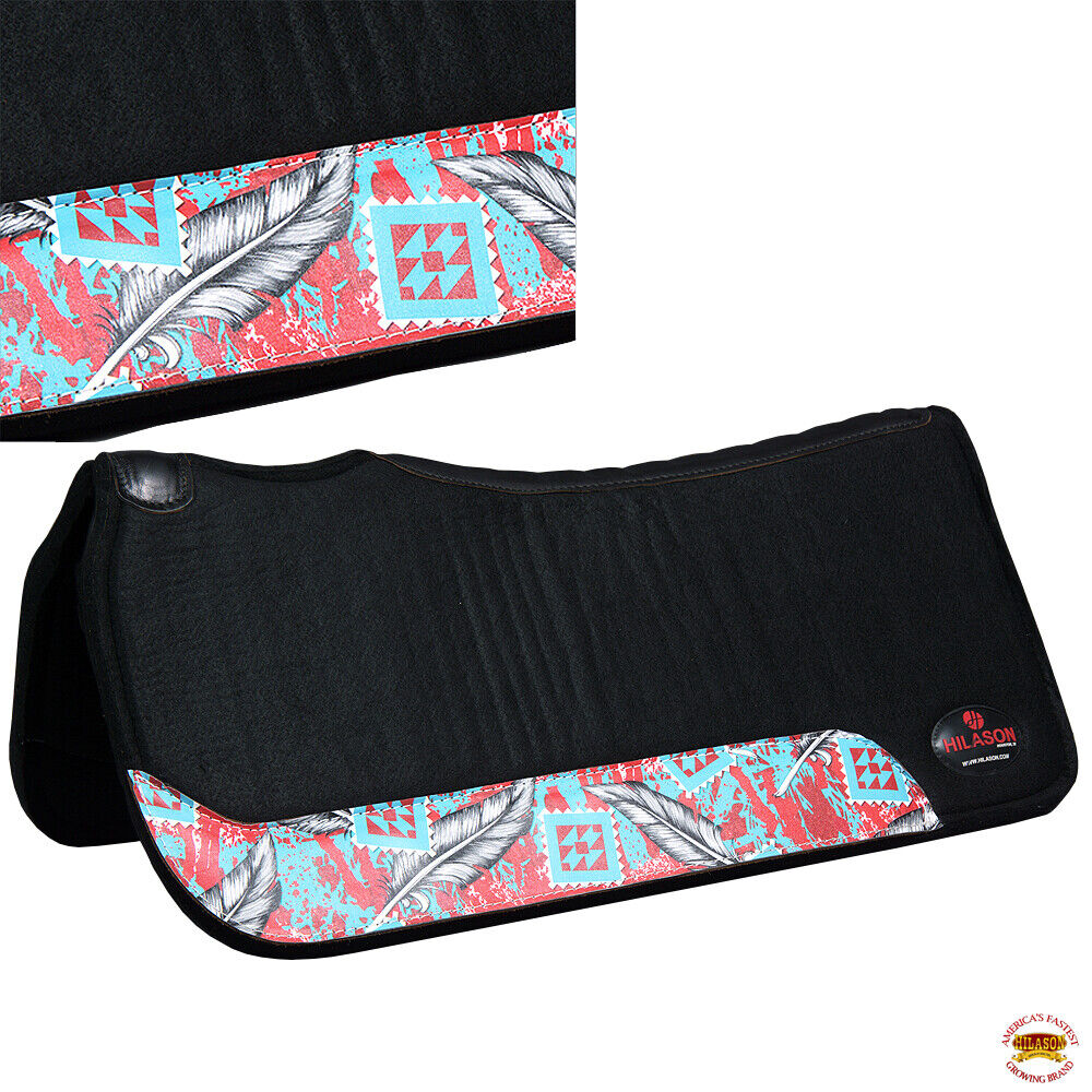 HILASON 31 In X 30 In Western Horse 100% Wool Felt Saddle Pad