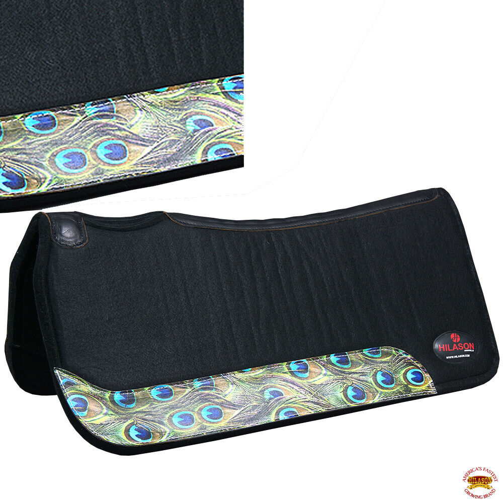 HILASON 31 In X 30 In Western Horse 100% Wool Felt Saddle Pad