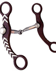 5-1/8" Hilason Brown Steel Horse Gag Bit 6" Trim Cheeks Mouth