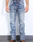 Holt Men's Blue Slim Boot Cut Jeans