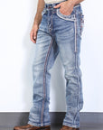 Holt Men's Blue Slim Boot Cut Jeans