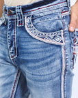 Holt Men's Blue Slim Boot Cut Jeans