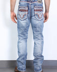 Holt Men's Blue Slim Boot Cut Jeans