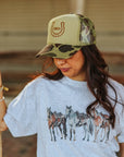 Howdy Horseshoe Embroidered Trucker Hat