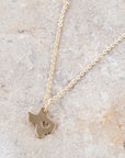 I Love Texas Bronze Necklace