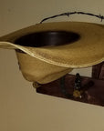 1 Cowboy Hat Rack | Cowboy Hat Holder |  Rustic Western Hat Display | Handcrafted Wooden Organizer | Space-Saving Home Decor | Made in USA