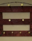 4 Cowboy Hat Rack Horizontal | Cowboy Hat Holder | Rustic Western Hat Display | Handcrafted Wooden Organizer | Space-Saving Home Decor | Made in USA