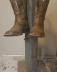 4 Pair Cowboy Boot Tree Rack | Vertical Western Boot Organizer | Rustic Wooden Boot Storage Stand | Mudroom & Entryway Decor | Handcrafted in USA