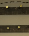2 Cowboy Hat Rack Horizontal | Cowboy Hat Holder |  Rustic Western Hat Display | Handcrafted Wooden Organizer | Space-Saving Home Decor | Made in USA