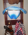 2 Cowboy Hat Rack Vertical | Cowboy Hat Holder | Rustic Western Hat Display | Handcrafted Wooden Organizer | Space-Saving Home Decor | Made in USA