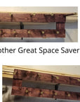 3 Cowboy Hat Rack Horizontal | Cowboy Hat Holder | Rustic Western Hat Display | Handcrafted Wooden Organizer | Space-Saving Home Decor | Made in USA