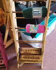 7 Skein Yarn Holder & Organizer | Wooden Yarn Rack | Knitting & Crochet Storage | Handcrafted Craft Room Decor | Yarn Spool Display