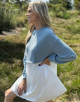 Chloe Stripe Pleated High Waist Dress