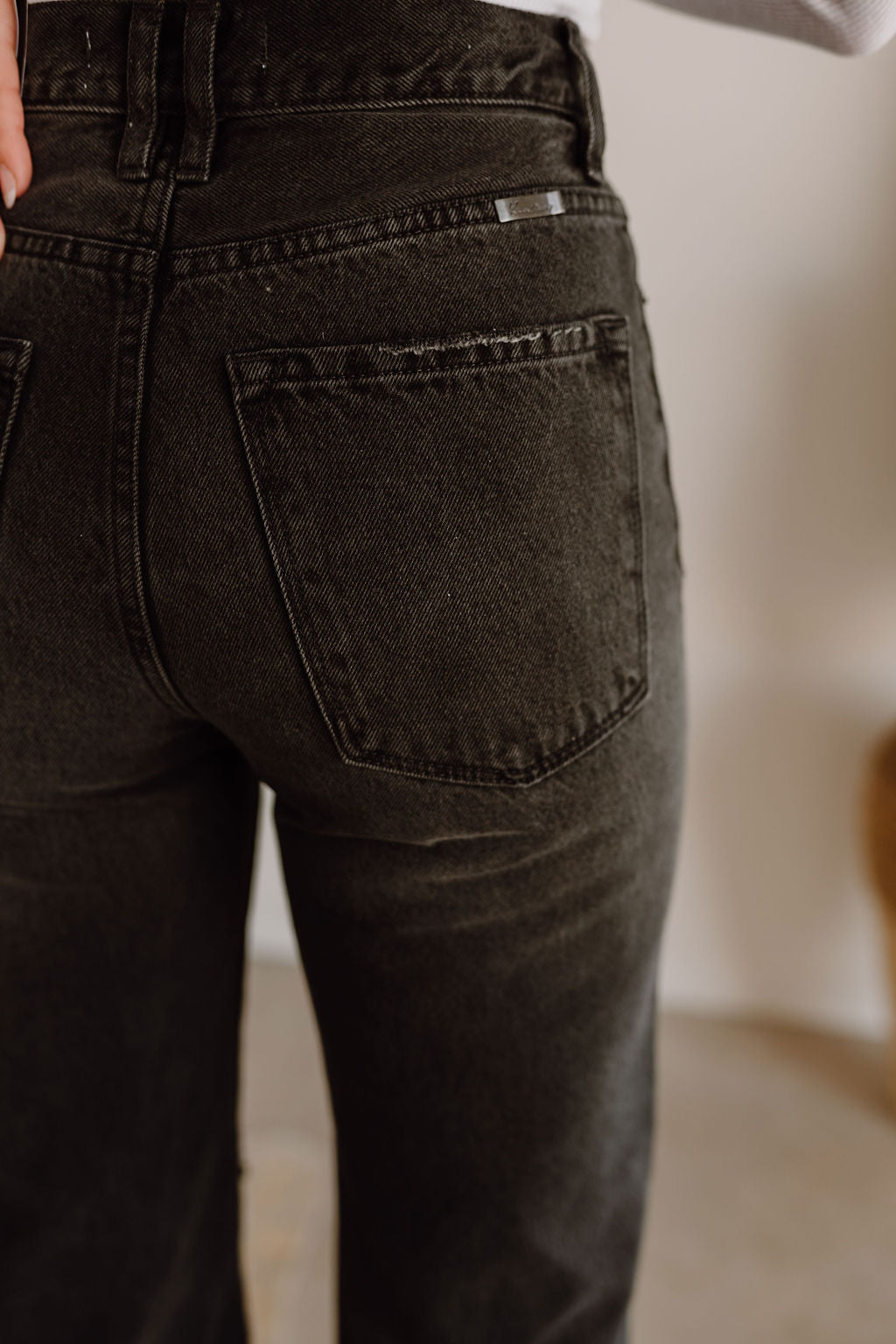 The Serena Pant in Washed Black
